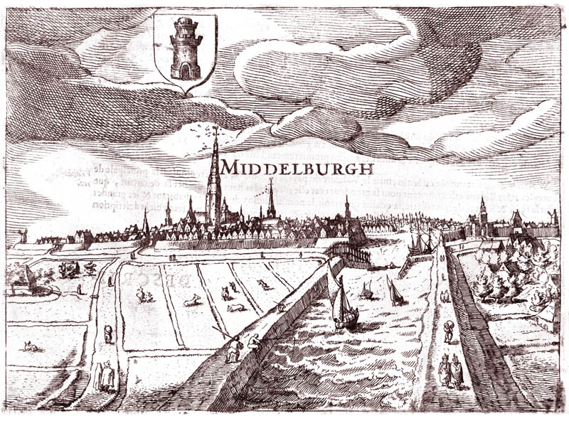 Gezicht op Middelburg 1613 Guiccardini